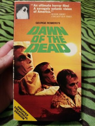 George Romero’s Dawn Of The Dead Vhs Rare Republic Pictures Director 