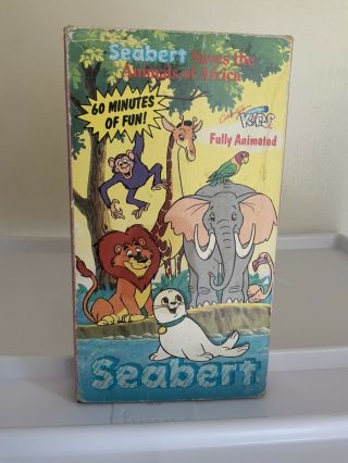 Seabert Saves The Animals Of Africa Rare & Oop Cartoon Movie Just For Kids Vhs