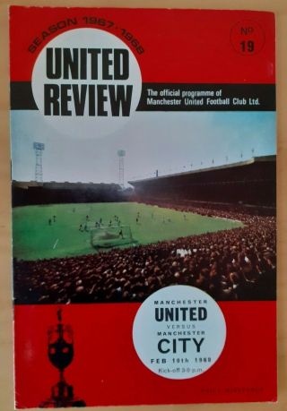 Manchester United V Manchester City 10th Feb 1968 Postponed Game Rare