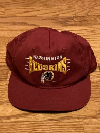 Vintage 90s Nfl Washington Redskins Laces Logo Snapback Hat Cap Rare