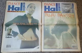 2 X Dance Hall The Reggae Newspaper 1995 Rare Buju Banton Diana King
