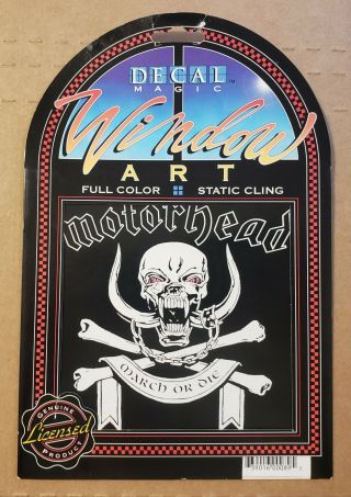 Motorhead Mega Rare Official 1993 March Or Die Window Decal Lemmy Wurzel