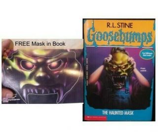 Rare Goosebumps Haunted Mask Promotional Book With Mask Still Inside As - Is.