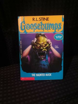 Rare Goosebumps Haunted Mask Promotional Book With Mask Still Inside AS - IS. 2