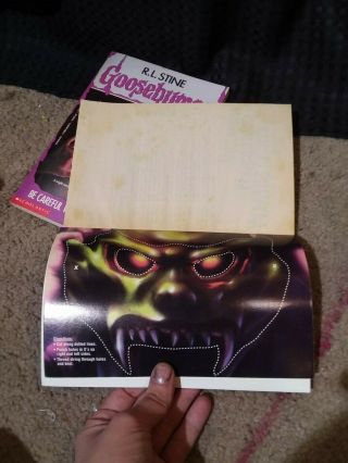 Rare Goosebumps Haunted Mask Promotional Book With Mask Still Inside AS - IS. 3