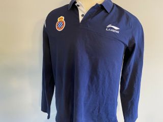 Rare Rcd Espanyol Player Long Sleeve Football Shirt Jersey Size Med Li - Ning