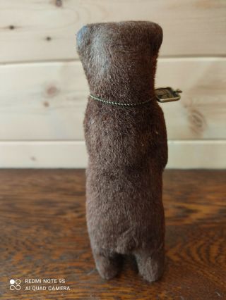 Very Rare.  Vintage NYFORM flocked bear,  from 70 ' s,  w/ tags from Norway 2