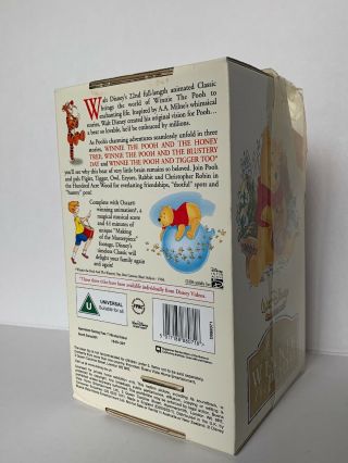 Many Adventures Of Winnie The Pooh - Limited Edition Disney Classics VHS Rare 3