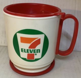 Rare Vintage 7 Eleven Whirley Industries Car Travel Coffee Cup Mug With Base