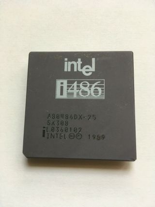 Intel 486dx - 25 Cpu - Old Intel I486 Logo Without 