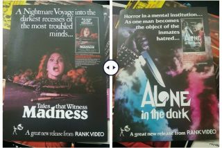 Alone In The Dark Tales That Witness Madness Very Rare Vhs Release Poster 1982