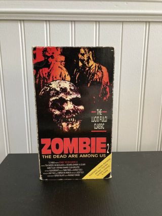 Zombie 2:the Dead Are Among Us Rare Horror Edde Entertainment Vhs Lucio Fulci