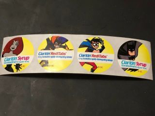 Batman Animated Series Claritin Giveaway Stickers - Rare Promo Promotional Promo