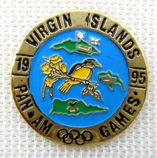 Virgin Islands Noc Pan Am Games 1995 Olympic Team Pin Badge Rare