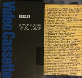 Rare Rca Vk125 Blank Vhs Video Cassette Tape Includes Old Movie Clips