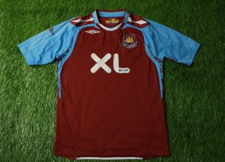West Ham United 2007/2008 Rare Football Shirt Jersey Home Umbro Size M