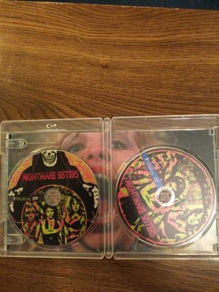 Nightmare Sisters Blu - Ray/dvd W/limited Oop Slipcover 2020 Vinegar Syndrome Rare