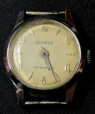 Rare Vintage Estate Norbee Antimagnetic Swiss Made Men 