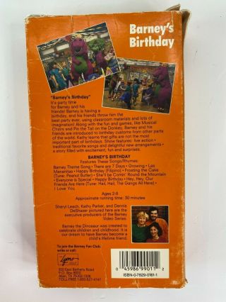 Barney’s Birthday 1992 VHS - RARE First Release Vintage OOP 2
