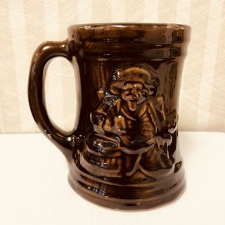 Rare Nelson Mccoy Brown Pottery Stoneware Beer Stein Mug Vtg 1920’s Era Pirate