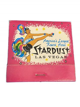 Vintage Matchbook Cover Stardust Resort Hotel Las Vegas Nv Rare