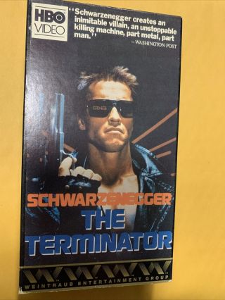 The Terminator Arnold Schwarzenegger (vhs,  1989 Hbo Cannon Video 2535) Rare Htf