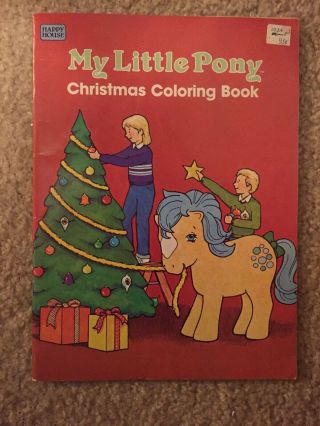 My Little Pony Christmas Coloring Book Rare Vintage 1984 Mlp