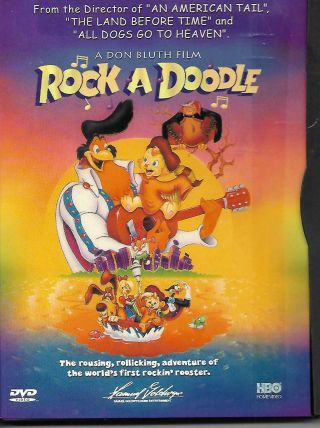 Rock - A - Doodle Animated Dvd Directed By Don Bluth Rare