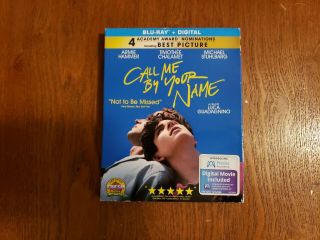 Call Me By Your Name (blu - Ray Disc,  2018) With Rare Slipcover