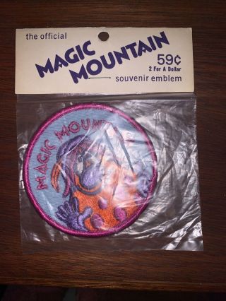 Rare Vintage Official 1970s Magic Mountain Troll Cali Amusement Theme Park Patch
