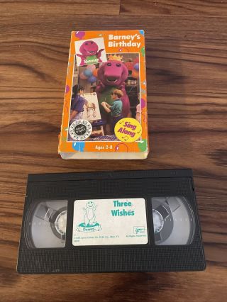 Barney - Three (3) Wishes (VHS,  1989) Sing Along Rare 2