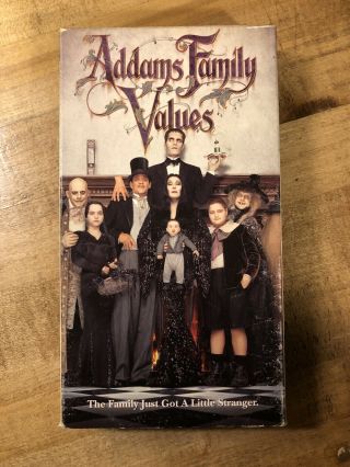 Rare Oop 1st Edition Addams Family Values Vhs Video Tape Horror Comedy