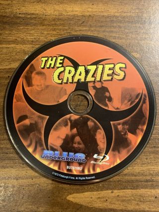 The Crazies Blu Ray 1973 Rare Blue Underground George Romero Virus Disc Only