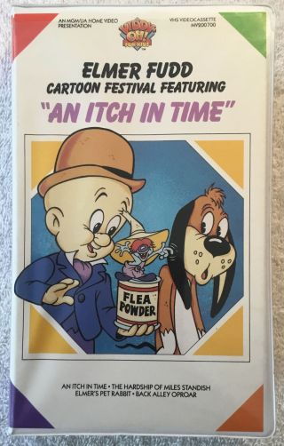 Cartoon Festival Elmer Fudd " An Itch In Time " (1986,  Vhs) Clamshell Rare