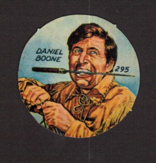 Daniel Boone Fess Parker Rare 1960s Tv Show Disc Card