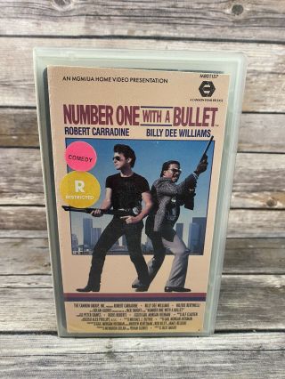 Number One With A Bullet Rare Action Thriller Vhs 1987 Oop Htf Robert Carradine