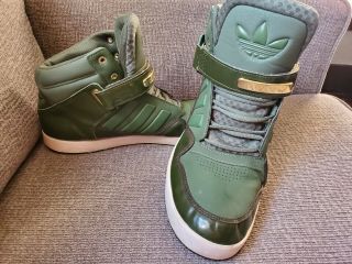 Vintage Adidas Retro High Top Sneakers Basketball Shoes Mens Size 13