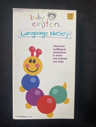Disney Baby Einstein Language Nursery Educational Vhs Tape,  Rare Cover