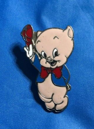 Vintage Looney Tunes Warner Brothers Porky Pig Collectible Enamel Pin Rare