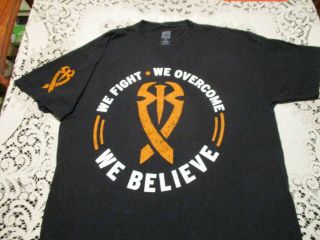 Roman Reigns We Fight We Overcome We Believe Wwe Wrestling T - Shirt - Xl Rare