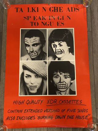 Talking Heads Rare Vintage 1983 Speaking In Tongues Promo Poster