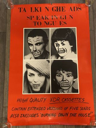 TALKING HEADS RARE VINTAGE 1983 SPEAKING IN TONGUES PROMO POSTER 2