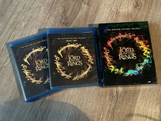 The Lord Of The Rings: The Motion Picture Trilogy (blu - Ray/dvd,  9 Disc Set) Rare