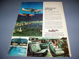 Vintage.  1968 Cessna 182 Skylane.  1 - Page Color Sales Ad.  Rare (219t)