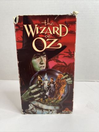 " The Wizard Of Oz " Collectible Rare Wicked Witch Red Cover 1988 Vhs