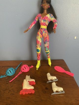 Rare Vintage 1994 Hot Skatin African American Barbie Doll In The Box