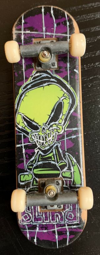 Rare Vintage Tech Deck Blind Grim Reaper Purple Green Blk Fingerboard Skateboard