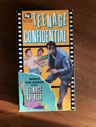 Rare Unrated Teenage Confidential Vhs Rhino Video Tape Theater Mamie Van Doren