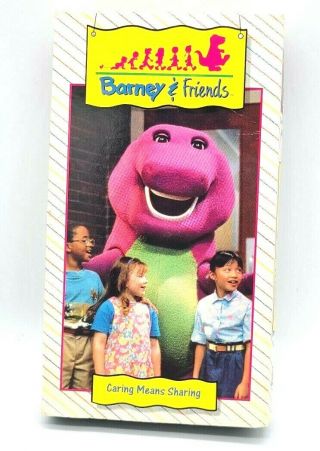 Barney And Friends Caring Means Sharing (vhs,  1992) Rare Htf Video Children 