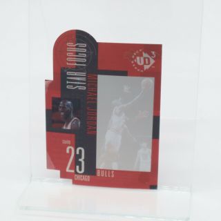Michael Jordan 1997 Upper Deck Ud3 Star Focus Die Cut Acetate Insert Card Rare C